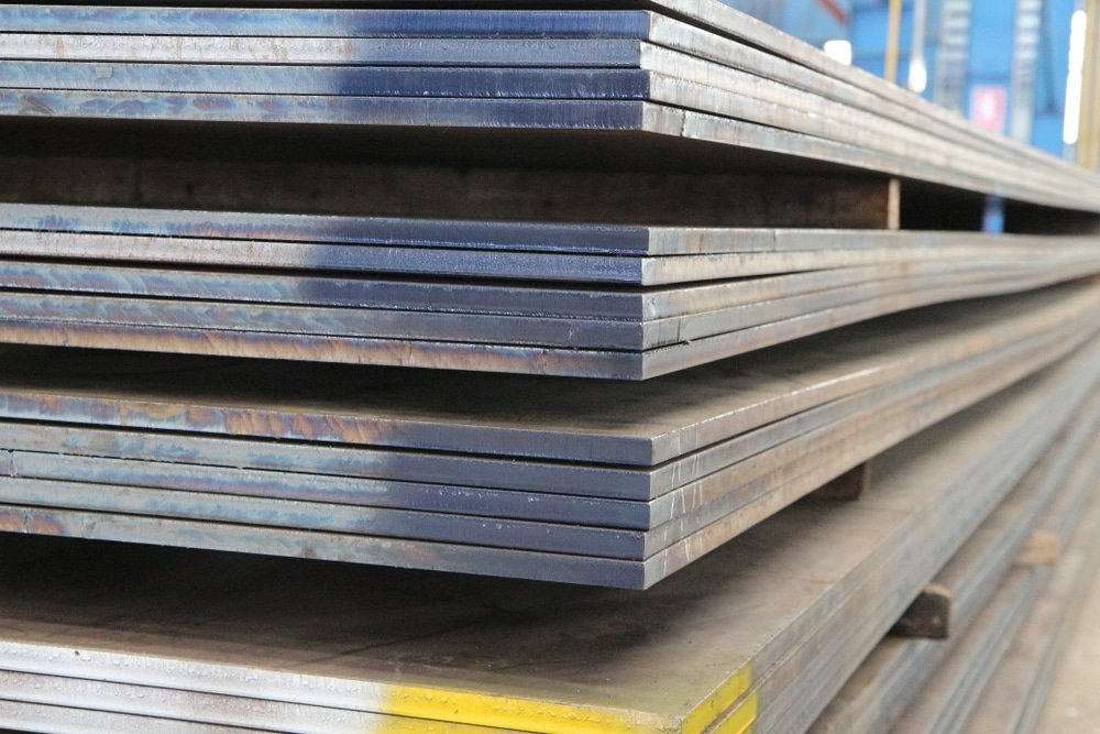 stack of steel plates